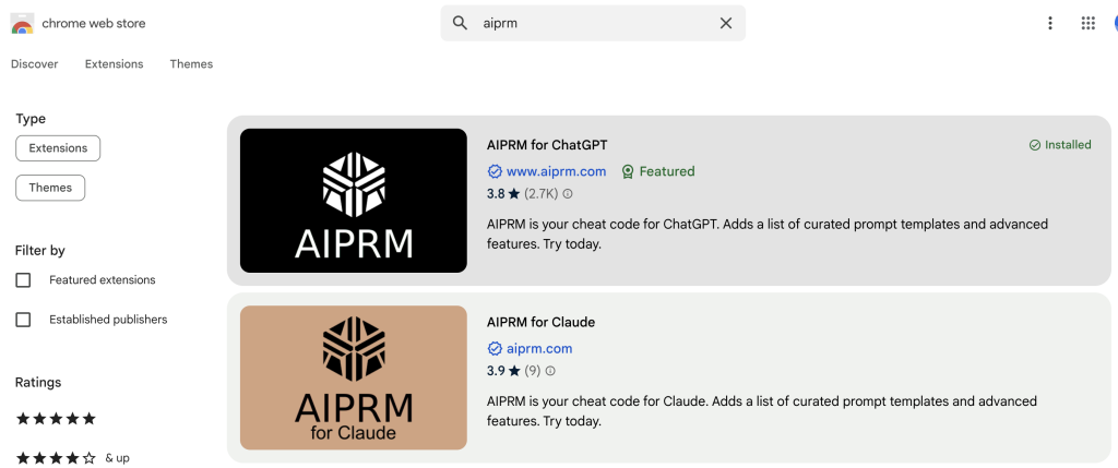 Aiprm for Chrome